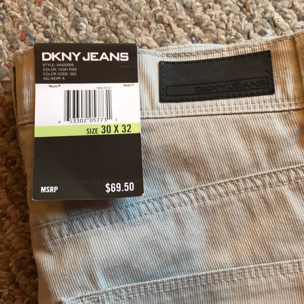 DKNY mens tan jeans